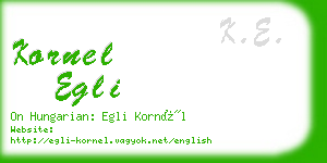 kornel egli business card